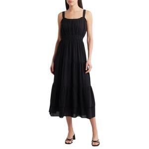Paige 'Persimmon' Black Rayon Sleeveless Maxi Dress Size M